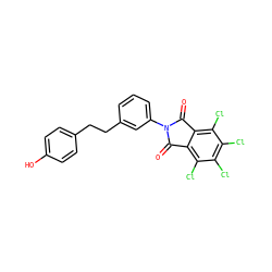 O=C1c2c(Cl)c(Cl)c(Cl)c(Cl)c2C(=O)N1c1cccc(CCc2ccc(O)cc2)c1 ZINC000045290991