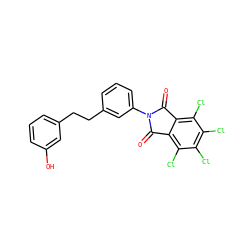 O=C1c2c(Cl)c(Cl)c(Cl)c(Cl)c2C(=O)N1c1cccc(CCc2cccc(O)c2)c1 ZINC000045285138