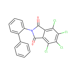 O=C1c2c(Cl)c(Cl)c(Cl)c(Cl)c2C(=O)N1c1ccccc1-c1ccccc1 ZINC000001764415