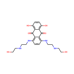 O=C1c2c(O)ccc(O)c2C(=O)c2c(NCCNCCO)ccc(NCCNCCO)c21 ZINC000003794794
