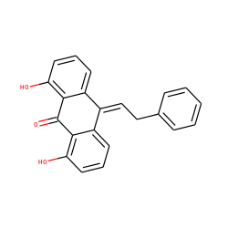 O=C1c2c(O)cccc2C(=CCc2ccccc2)c2cccc(O)c21 ZINC000027330211