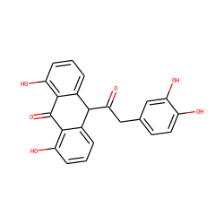 O=C1c2c(O)cccc2C(C(=O)Cc2ccc(O)c(O)c2)c2cccc(O)c21 ZINC000013732239