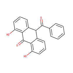 O=C1c2c(O)cccc2C(C(=O)c2ccccc2)c2cccc(O)c21 ZINC000013606545