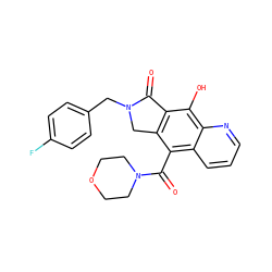 O=C1c2c(c(C(=O)N3CCOCC3)c3cccnc3c2O)CN1Cc1ccc(F)cc1 ZINC000034849729