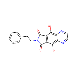 O=C1c2c(c(O)c3nccnc3c2O)C(=O)N1CCc1ccccc1 ZINC000013612326