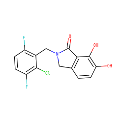 O=C1c2c(ccc(O)c2O)CN1Cc1c(F)ccc(F)c1Cl ZINC000043023710