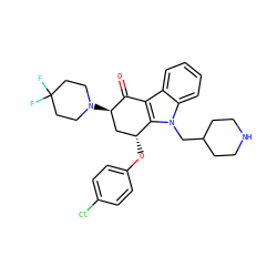 O=C1c2c(n(CC3CCNCC3)c3ccccc23)[C@H](Oc2ccc(Cl)cc2)C[C@H]1N1CCC(F)(F)CC1 ZINC000028572003