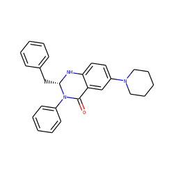 O=C1c2cc(N3CCCCC3)ccc2N[C@@H](Cc2ccccc2)N1c1ccccc1 ZINC000072113806
