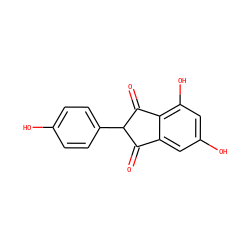O=C1c2cc(O)cc(O)c2C(=O)C1c1ccc(O)cc1 ZINC000101024596