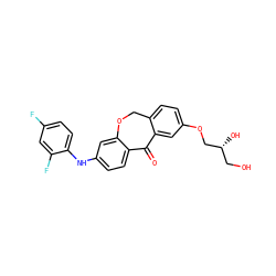 O=C1c2cc(OC[C@H](O)CO)ccc2COc2cc(Nc3ccc(F)cc3F)ccc21 ZINC000103271951