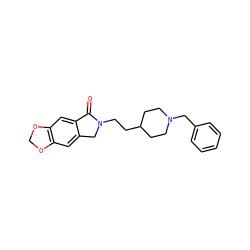 O=C1c2cc3c(cc2CN1CCC1CCN(Cc2ccccc2)CC1)OCO3 ZINC000206538621