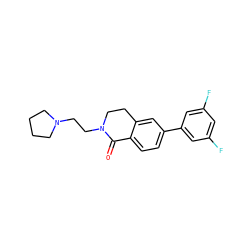 O=C1c2ccc(-c3cc(F)cc(F)c3)cc2CCN1CCN1CCCC1 ZINC000059113081