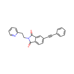 O=C1c2ccc(C#Cc3ccccc3)cc2C(=O)N1CCc1ccccn1 ZINC000066079578