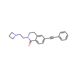 O=C1c2ccc(C#Cc3ccccc3)cc2CCN1CCN1CCC1 ZINC000066098623