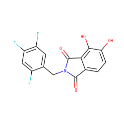O=C1c2ccc(O)c(O)c2C(=O)N1Cc1cc(F)c(F)cc1F ZINC000043009070
