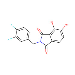 O=C1c2ccc(O)c(O)c2C(=O)N1Cc1ccc(F)c(F)c1 ZINC000042923084