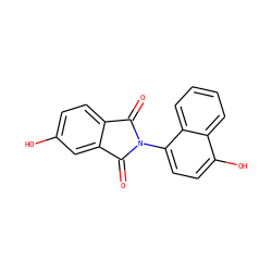 O=C1c2ccc(O)cc2C(=O)N1c1ccc(O)c2ccccc12 ZINC000028818106