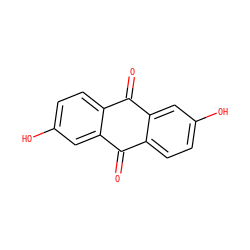 O=C1c2ccc(O)cc2C(=O)c2ccc(O)cc21 ZINC000003860201