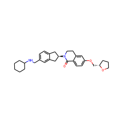 O=C1c2ccc(OC[C@@H]3CCCO3)cc2CCN1[C@@H]1Cc2ccc(CNC3CCCCC3)cc2C1 ZINC000096174240