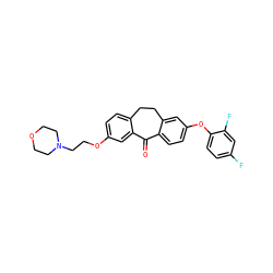 O=C1c2ccc(Oc3ccc(F)cc3F)cc2CCc2ccc(OCCN3CCOCC3)cc21 ZINC000095573073