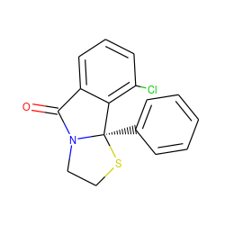 O=C1c2cccc(Cl)c2[C@@]2(c3ccccc3)SCCN12 ZINC000006582009
