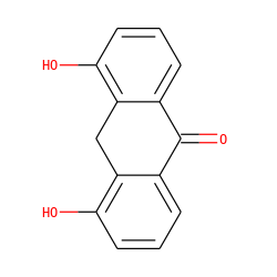 O=C1c2cccc(O)c2Cc2c(O)cccc21 ZINC000013606497