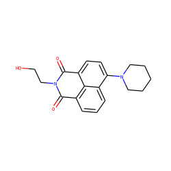 O=C1c2cccc3c(N4CCCCC4)ccc(c23)C(=O)N1CCO ZINC000004186909