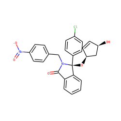 O=C1c2ccccc2[C@@](O[C@H]2C=C[C@@H](O)C2)(c2ccc(Cl)cc2)N1Cc1ccc([N+](=O)[O-])cc1 ZINC000066102844