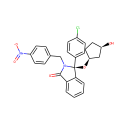 O=C1c2ccccc2[C@@](O[C@H]2CC[C@@H](O)C2)(c2ccc(Cl)cc2)N1Cc1ccc([N+](=O)[O-])cc1 ZINC000066128708