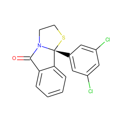 O=C1c2ccccc2[C@@]2(c3cc(Cl)cc(Cl)c3)SCCN12 ZINC000006583017