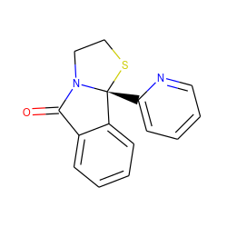 O=C1c2ccccc2[C@@]2(c3ccccn3)SCCN12 ZINC000005939514