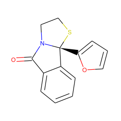 O=C1c2ccccc2[C@@]2(c3ccco3)SCCN12 ZINC000006583028
