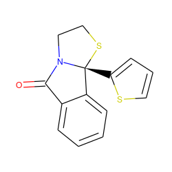 O=C1c2ccccc2[C@@]2(c3cccs3)SCCN12 ZINC000006583029