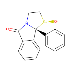 O=C1c2ccccc2[C@]2(c3ccccc3)N1CC[S@@+]2[O-] ZINC000006582027