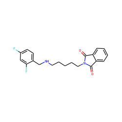 O=C1c2ccccc2C(=O)N1CCCCCNCc1ccc(F)cc1F ZINC000299861482