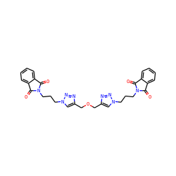 O=C1c2ccccc2C(=O)N1CCCn1cc(COCc2cn(CCCN3C(=O)c4ccccc4C3=O)nn2)nn1 ZINC000096917366