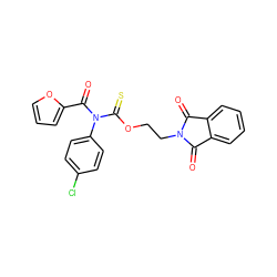 O=C1c2ccccc2C(=O)N1CCOC(=S)N(C(=O)c1ccco1)c1ccc(Cl)cc1 ZINC000001491465