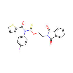 O=C1c2ccccc2C(=O)N1CCOC(=S)N(C(=O)c1cccs1)c1ccc(I)cc1 ZINC000003648344