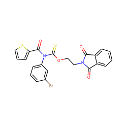 O=C1c2ccccc2C(=O)N1CCOC(=S)N(C(=O)c1cccs1)c1cccc(Br)c1 ZINC000003648363