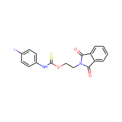 O=C1c2ccccc2C(=O)N1CCOC(=S)Nc1ccc(I)cc1 ZINC000013644801