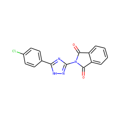 O=C1c2ccccc2C(=O)N1c1n[nH]c(-c2ccc(Cl)cc2)n1 ZINC000005999887