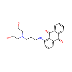 O=C1c2ccccc2C(=O)c2c(NCCCN(CCO)CCO)cccc21 ZINC000005129145