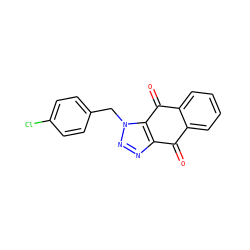 O=C1c2ccccc2C(=O)c2c1nnn2Cc1ccc(Cl)cc1 ZINC000000384287