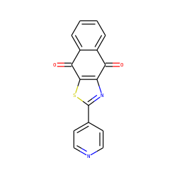 O=C1c2ccccc2C(=O)c2sc(-c3ccncc3)nc21 ZINC000034240097