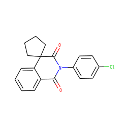 O=C1c2ccccc2C2(CCCC2)C(=O)N1c1ccc(Cl)cc1 ZINC000040412846