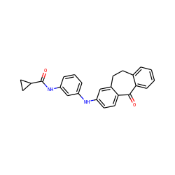 O=C1c2ccccc2CCc2cc(Nc3cccc(NC(=O)C4CC4)c3)ccc21 ZINC000095578702