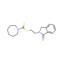 O=C1c2ccccc2CN1CCSC(=S)N1CCCCCC1 ZINC000000207678
