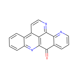 O=C1c2cccnc2-c2nccc3c2c1nc1ccccc13 ZINC000001645485
