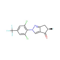 O=C1c2cn(-c3c(Cl)cc(C(F)(F)F)cc3Cl)nc2C[C@H]1F ZINC000028572428