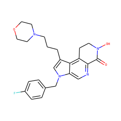 O=C1c2ncc3c(c(CCCN4CCOCC4)cn3Cc3ccc(F)cc3)c2CCN1O ZINC000071317465